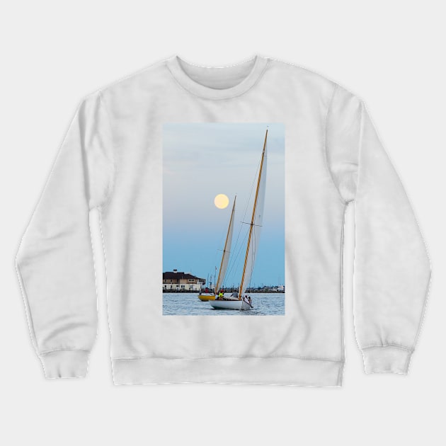 Moonlight sail Crewneck Sweatshirt by fparisi753